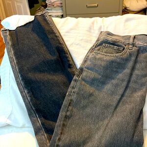 Pacsun black washed high rise straight jeans